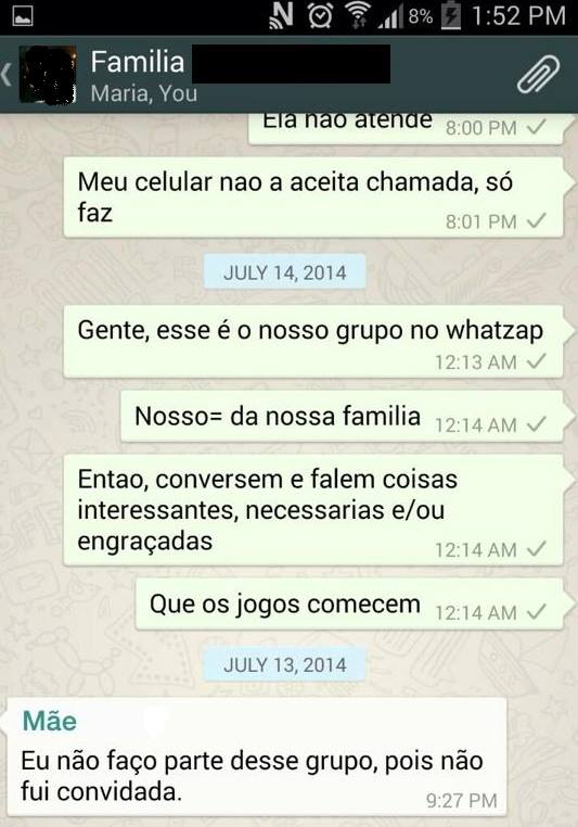 conversa de whatsapp