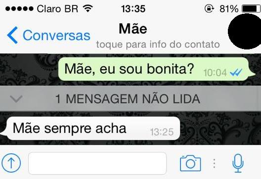 conversa de mãe no whatsapp