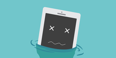 Celular caiu na água